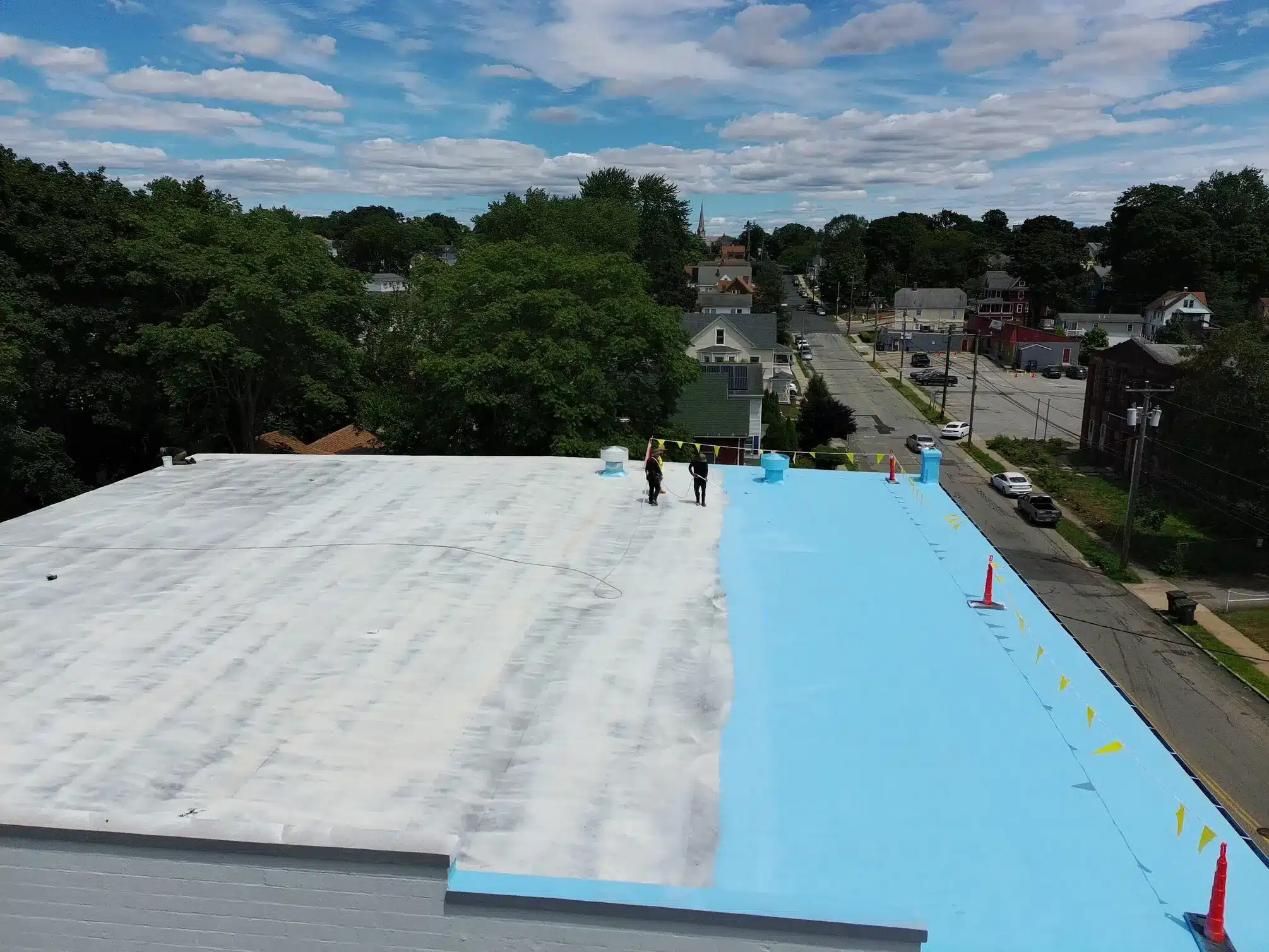 commercial roof coating ruby glass co new london ct bp builders