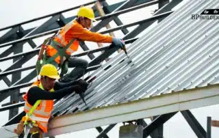 Experienced metal roofing contractors installing a new metal roof in Connecticut