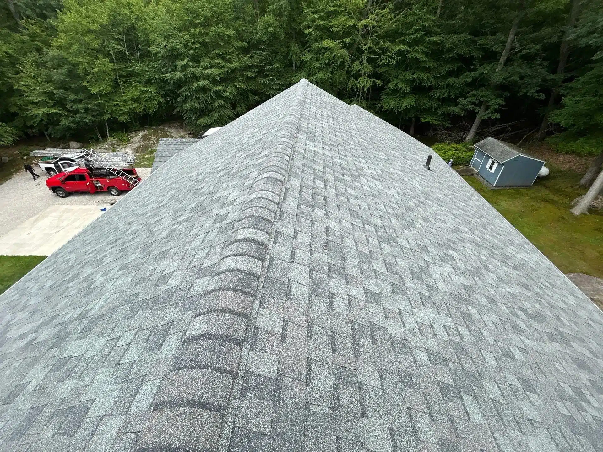 BP Builders roofing project featuring Cobblestone Gray shingles
