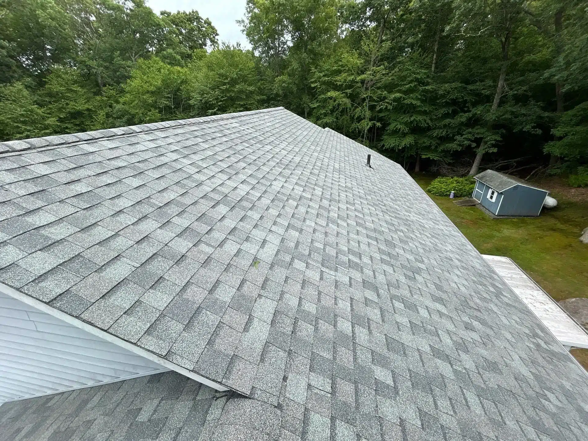 Completed residential roof replacement in Old Lyme, Connecticut