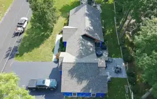 BP Builders roof installation with Colonial Slate shingles