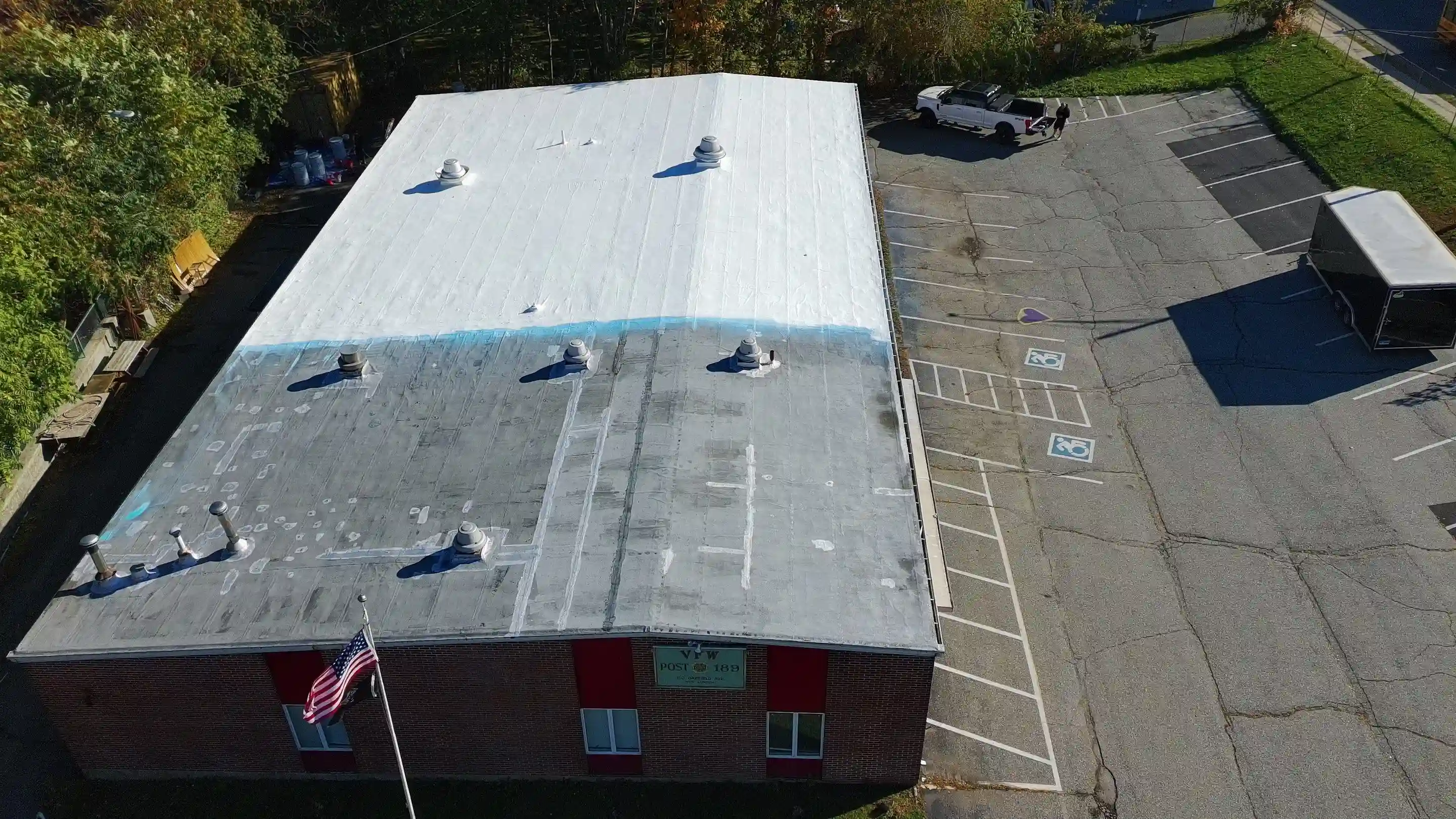New London commercial roofing project completed by BP Builders