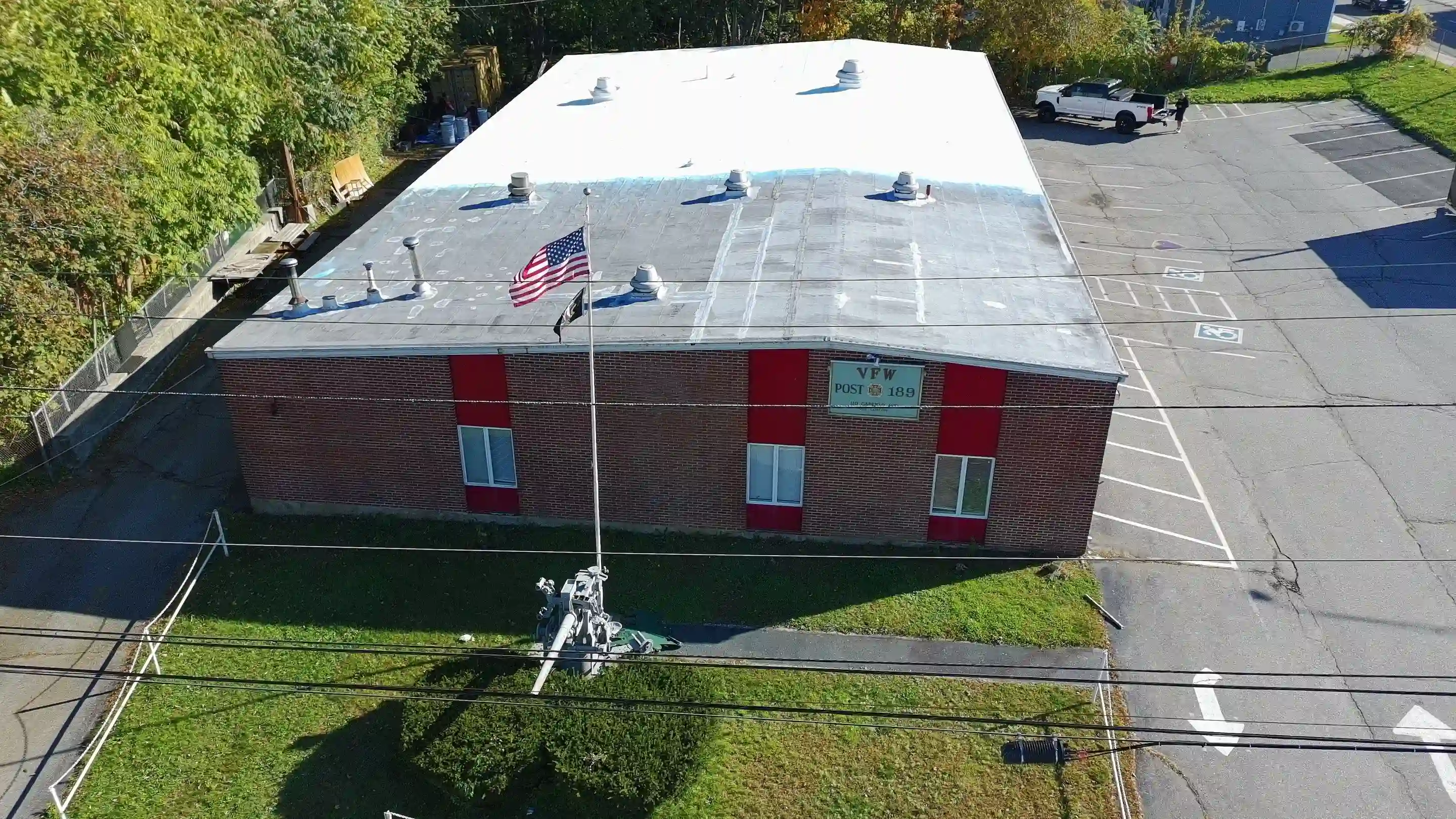 Completed commercial roof coating in New London Connecticut